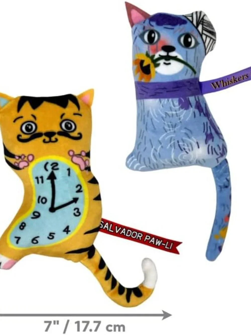 KONG Artz Cats Catnip Cat Toy Dali Van Gogh Crackle Plush Toy